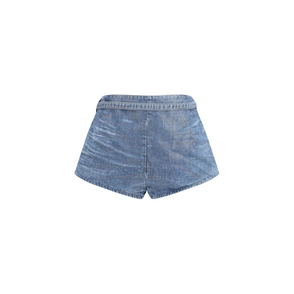 Diesel Blue Cotton Bermuda Shorts for Women