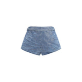 Diesel Blue Cotton Bermuda Shorts for Women