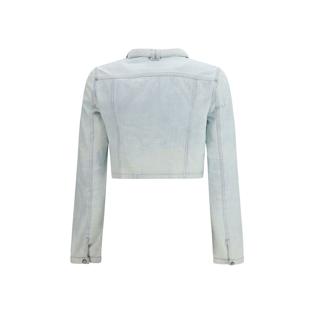Diesel De-Saphix-Fsi1 Blue Cotton Biker Jacket