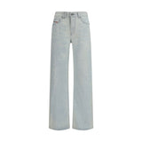 Diesel 1971 D-Sent Blue Cotton Straight-Leg Jeans for Women