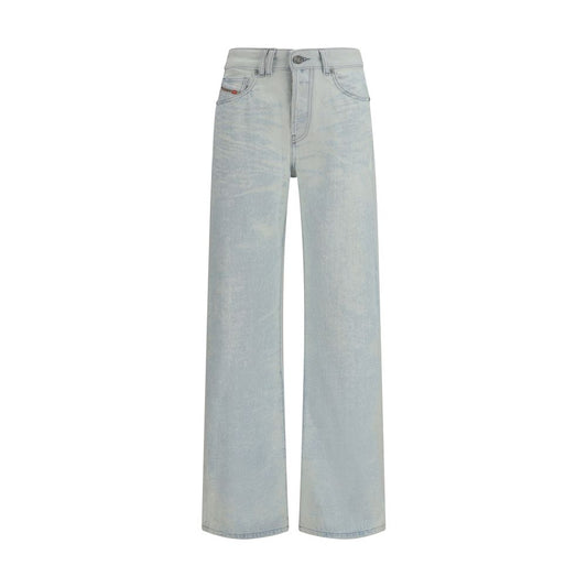 Diesel 1971 D-Sent Blue Cotton Straight-Leg Jeans for Women