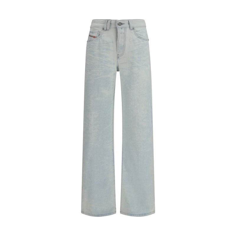 Diesel 1971 D-Sent Blue Cotton Straight-Leg Jeans for Women