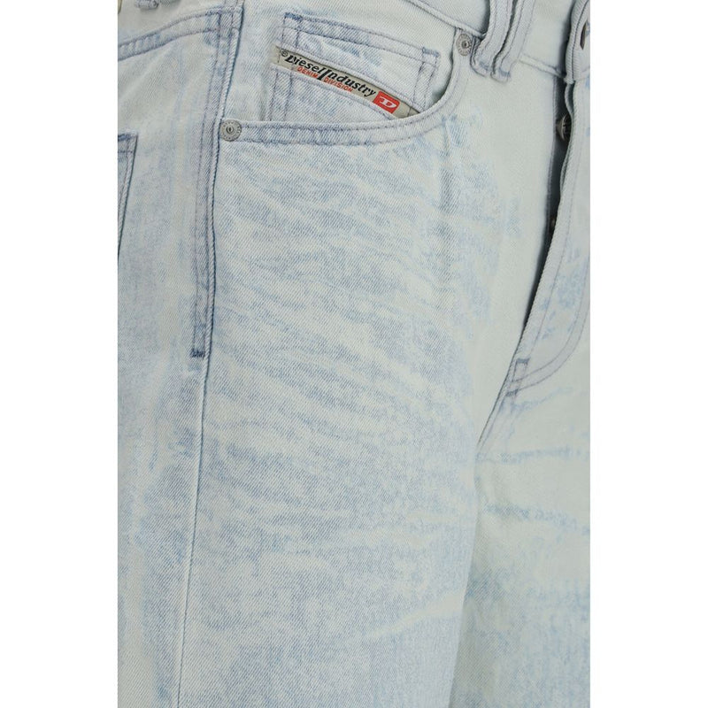 Diesel 1971 D-Sent Blue Cotton Straight-Leg Jeans for Women