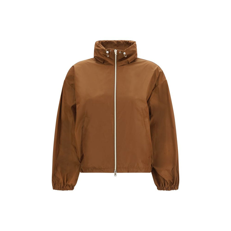Herno Brown Polyester Rain Coat - Stylish Waterproof Jacket