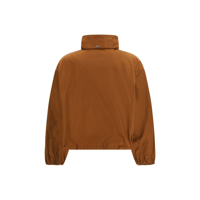 Herno Brown Polyester Rain Coat - Stylish Waterproof Jacket