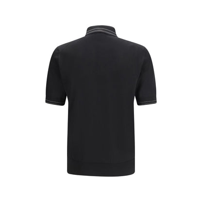 Polo en soie noire Dolce & Gabbana
