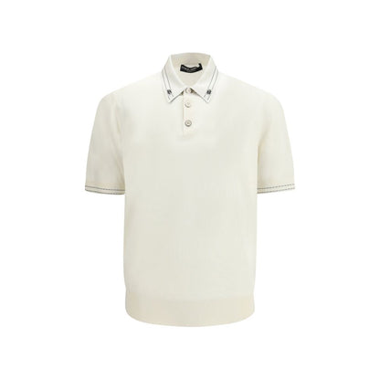Dolce & Gabbana Beige Zijden Poloshirt