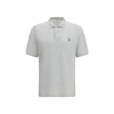 Brunello Cucinelli Gray Cotton Polo Shirt for Men