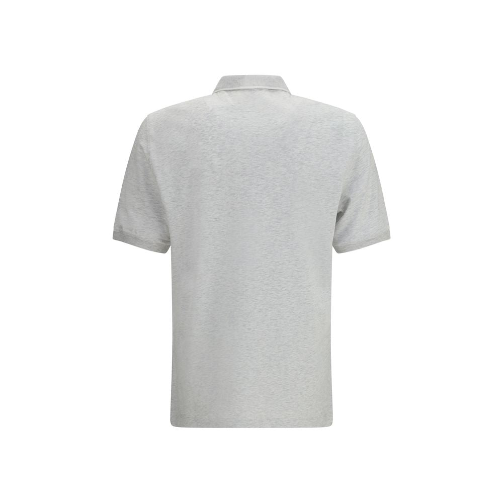 Brunello Cucinelli Gray Cotton Polo Shirt for Men