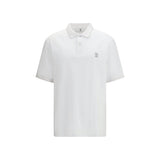 Brunello Cucinelli Polo Shirt en Coton Blanc pour Homme