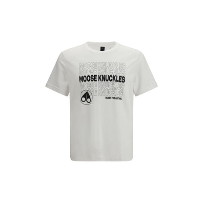 Moose Knuckles Wit Katoenen T-shirt