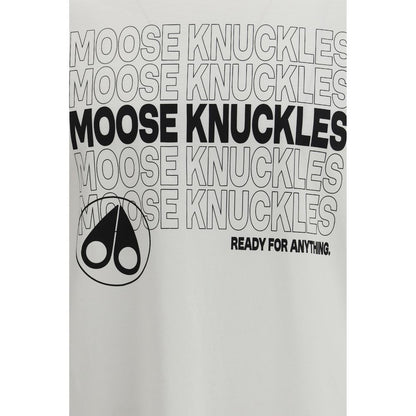 Moose Knuckles Wit Katoenen T-shirt