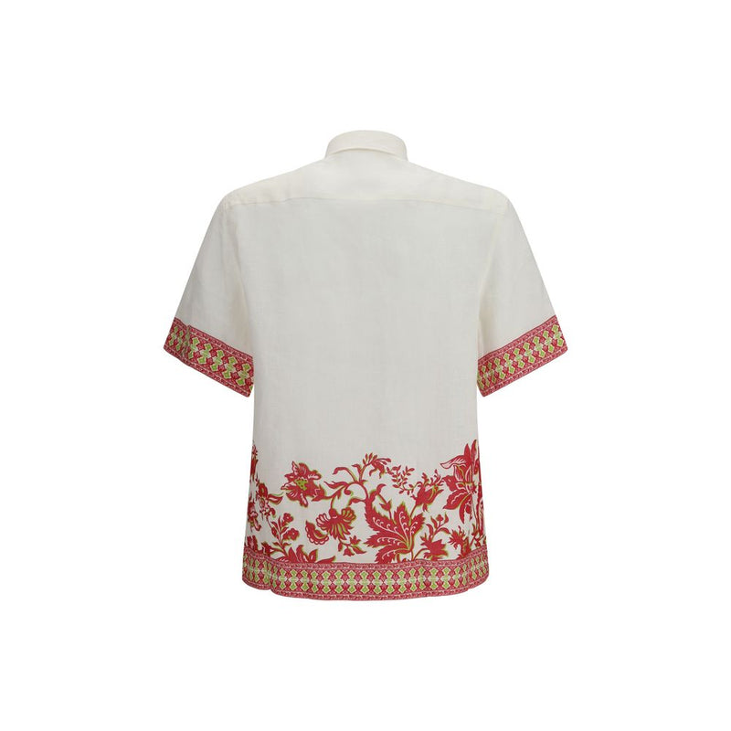 Etro Multicolor Linen Pattern Shirt for Men