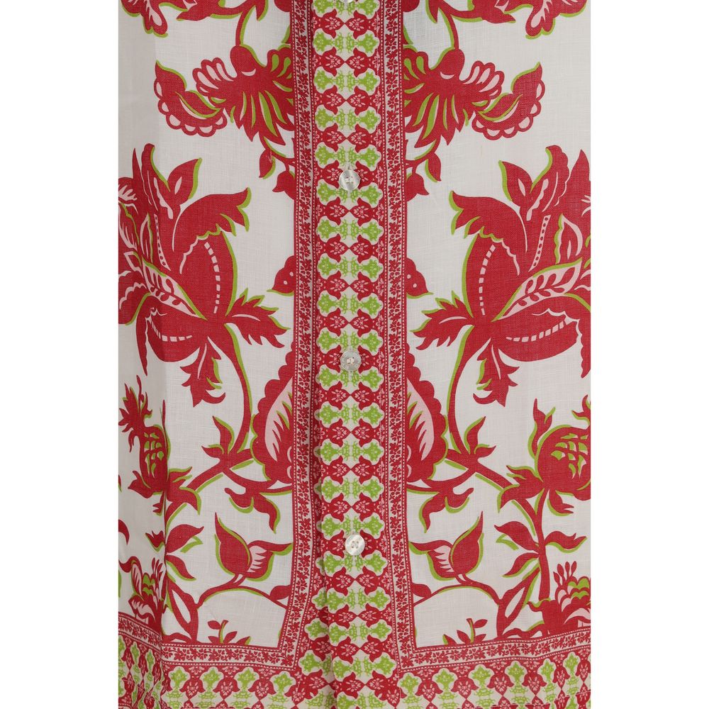 Etro Multicolor Linen Pattern Shirt for Men