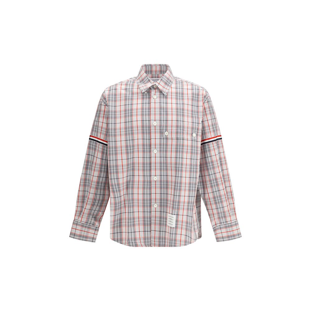 Thom Browne Oversized Multicolor Tartan Polo Shirt