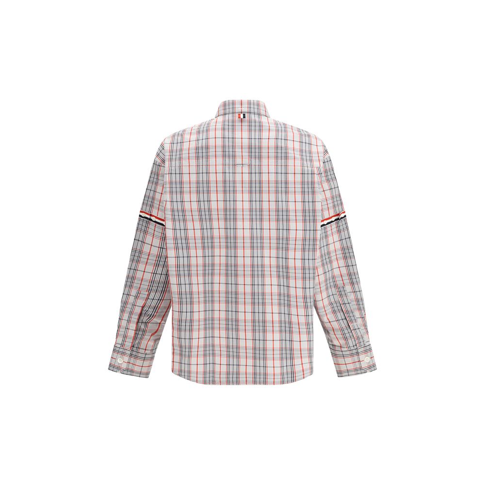 Thom Browne Oversized Multicolor Tartan Polo Shirt