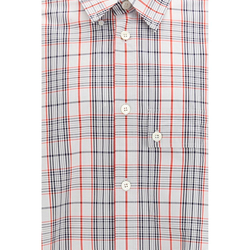 Thom Browne Oversized Multicolor Tartan Polo Shirt