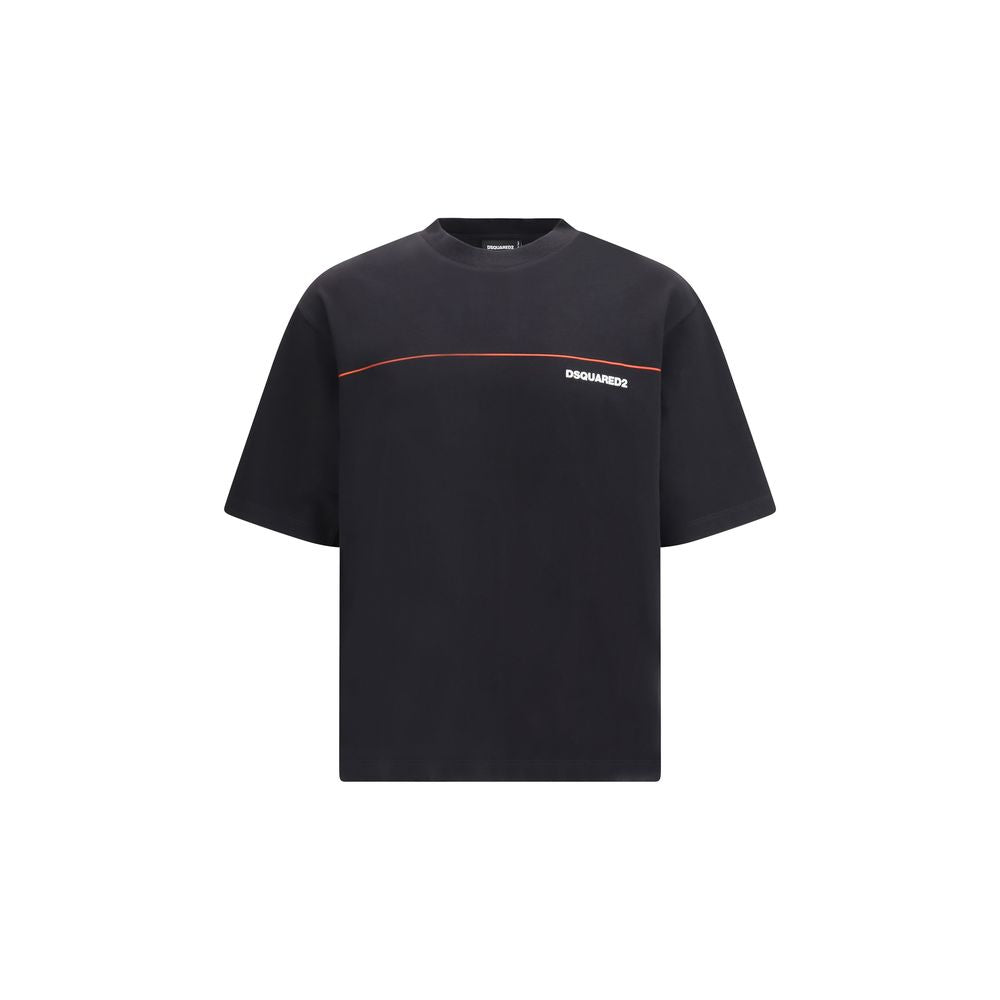 Dsquared² Black Cotton T-Shirt - Oversized Fit