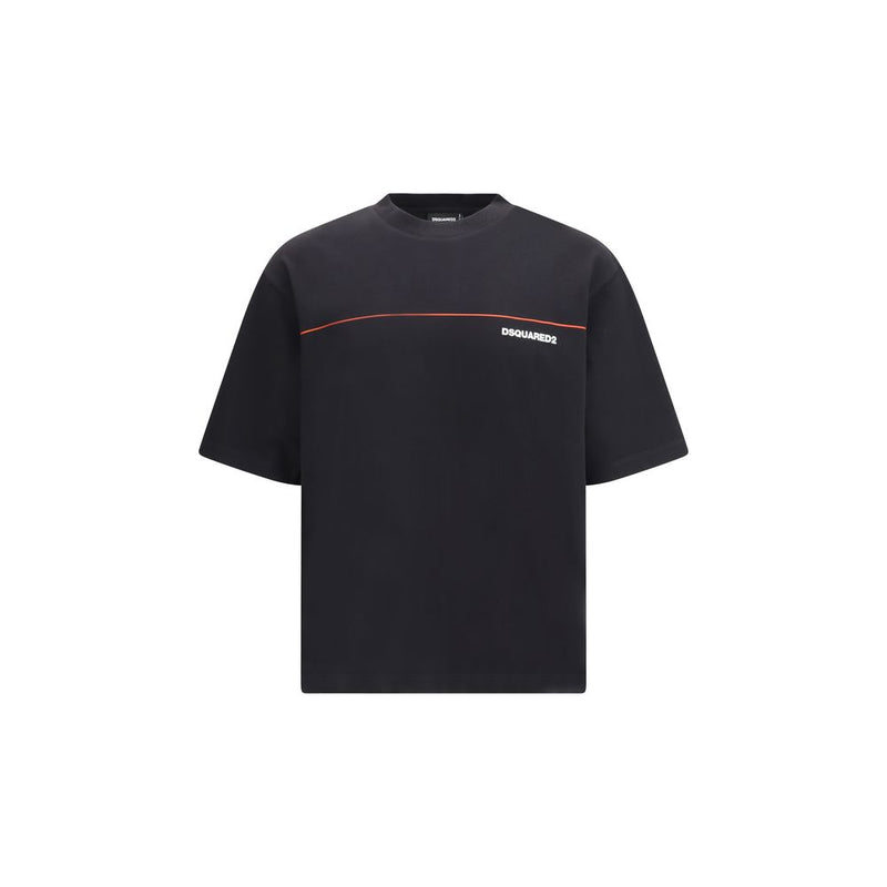 Dsquared² Black Cotton T-Shirt - Oversized Fit