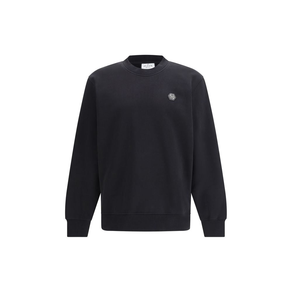 Philipp Plein Black Cotton Crewneck Sweatshirt