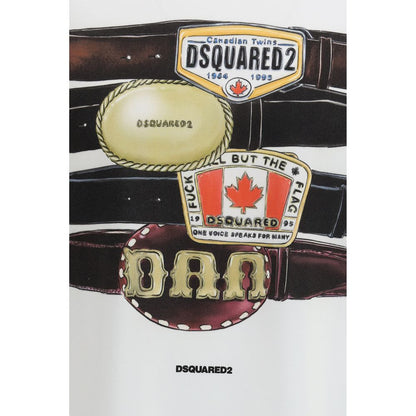 T-shirt en coton blanc Dsquared²