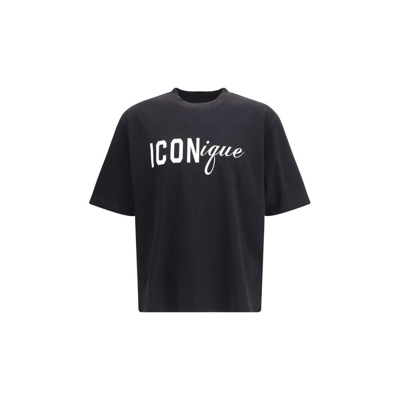 Dsquared² Black Cotton Icon Graphic T-Shirt for Men