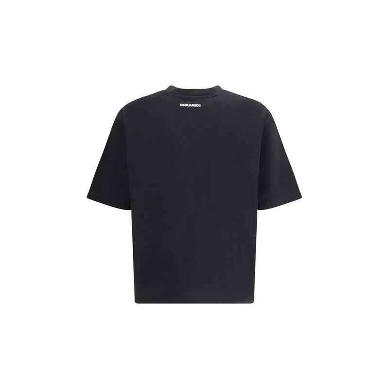 Dsquared² Black Cotton Icon Graphic T-Shirt for Men