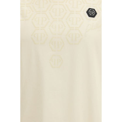 Philipp Plein Beige Katoenen T-shirt