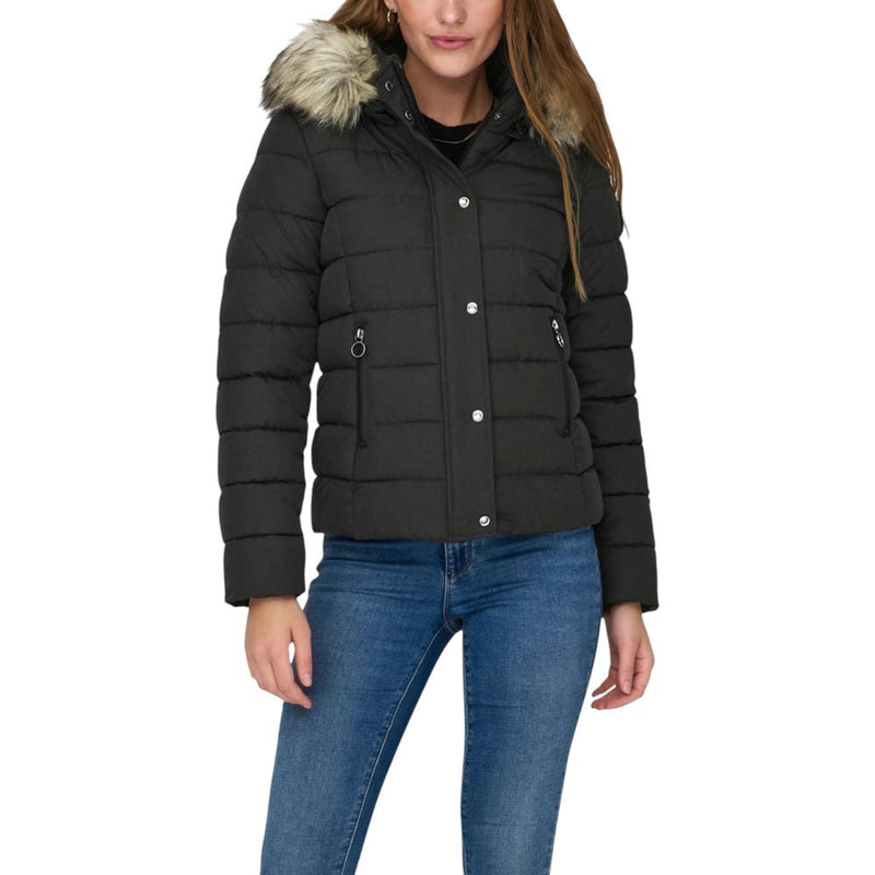 Only Gray Marabou Coat - ONLNEWLUNA QUILTED JACKET CC OTW