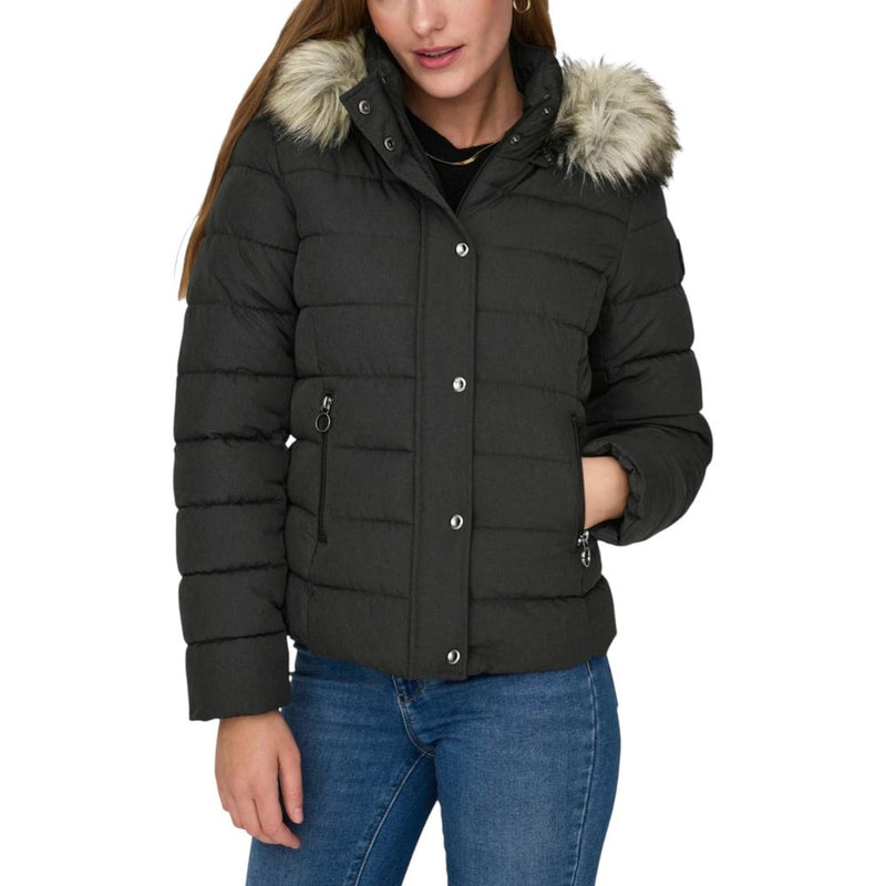 Only Gray Marabou Coat - ONLNEWLUNA QUILTED JACKET CC OTW