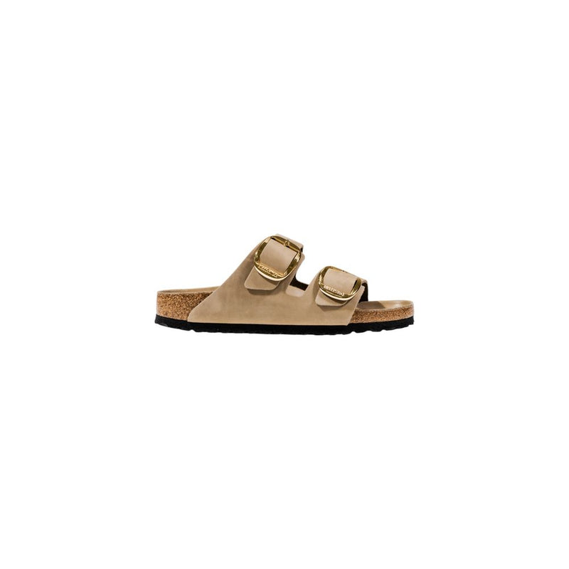 Birkenstock Arizona Big Buckle Beige Leather Flat Sandals