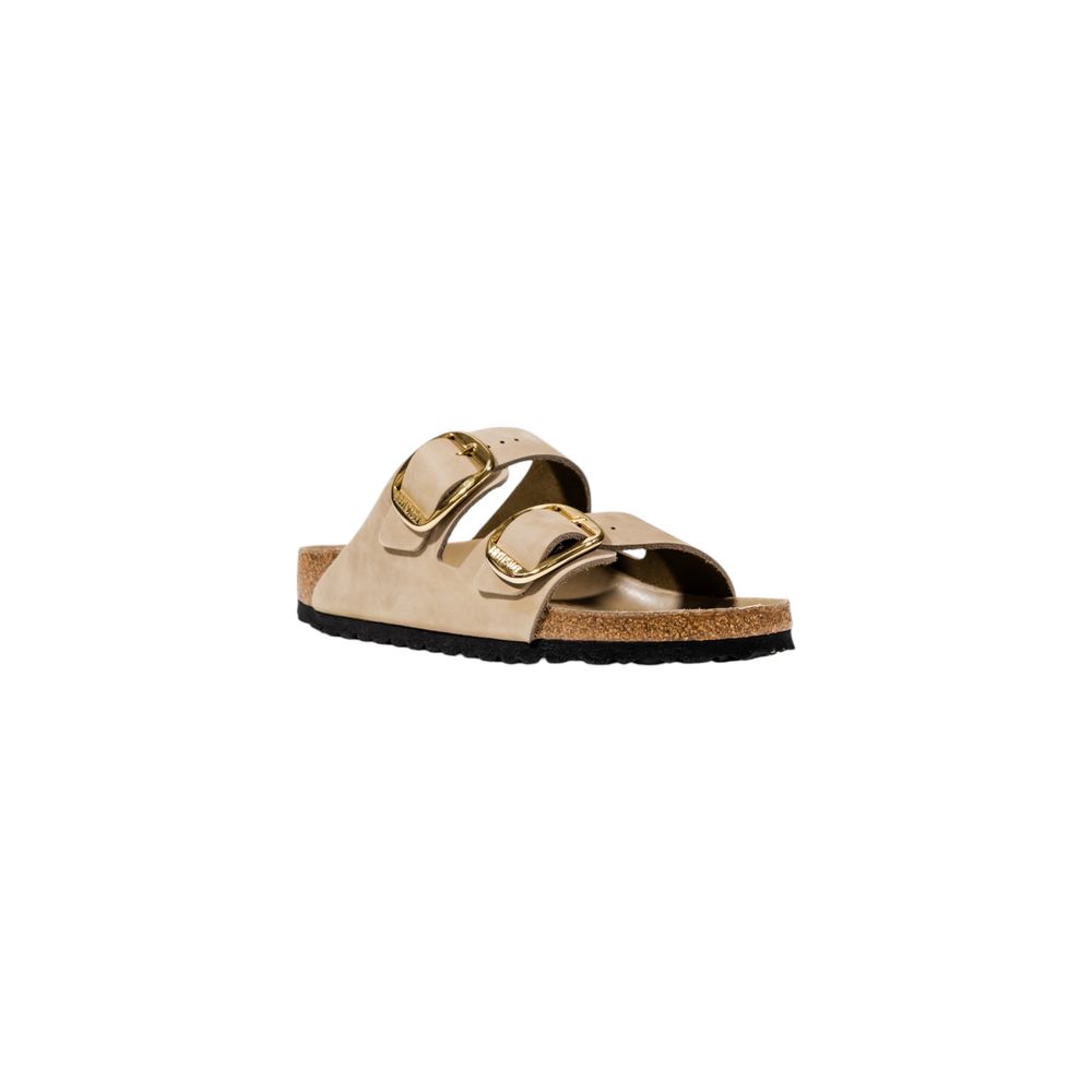 Birkenstock Arizona Big Buckle Beige Leather Flat Sandals
