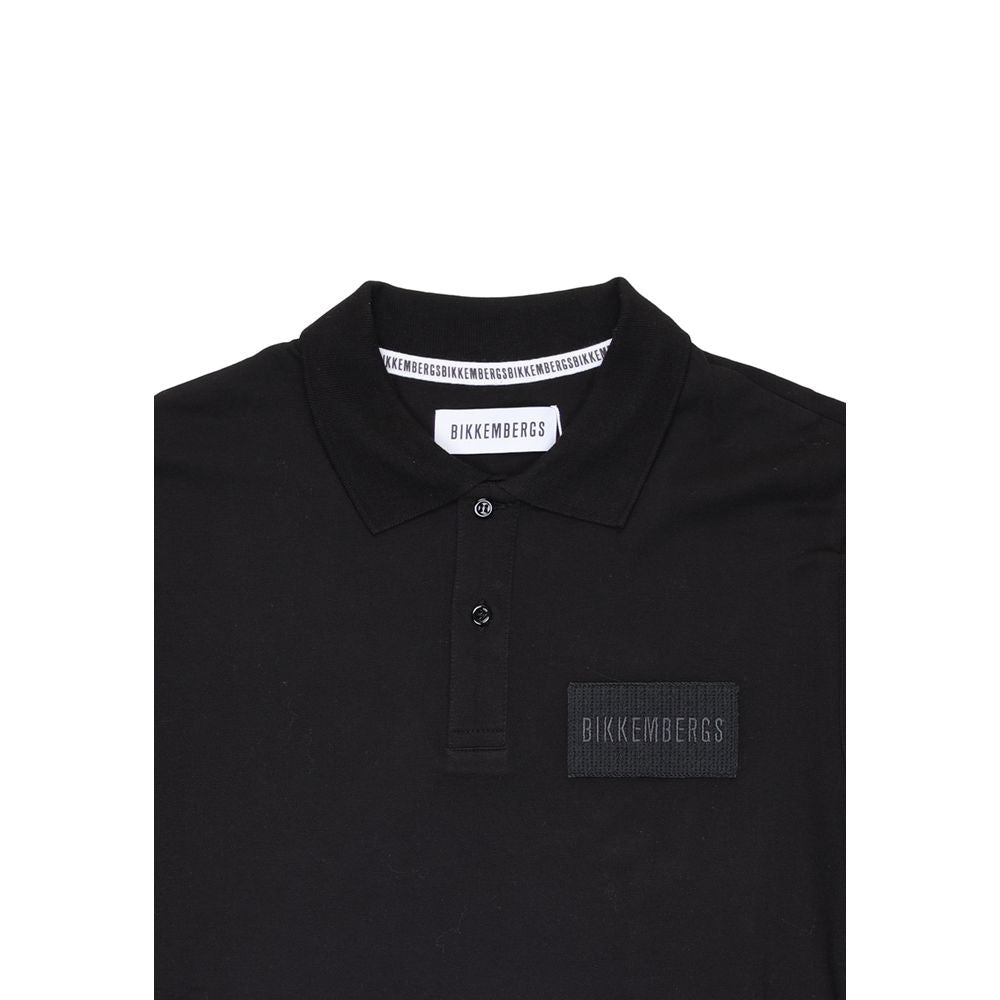 Bikkembergs Black Cotton Polo Shirt for Men