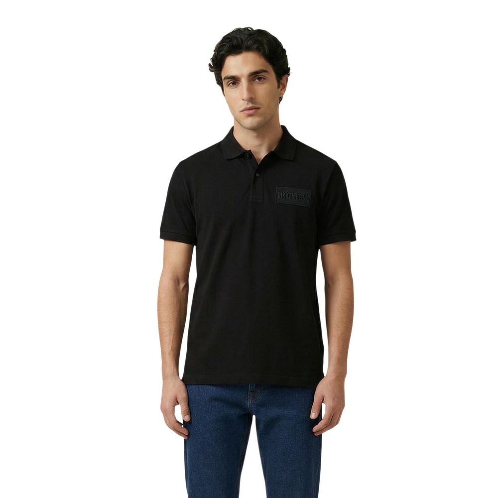 Bikkembergs Black Cotton Polo Shirt for Men