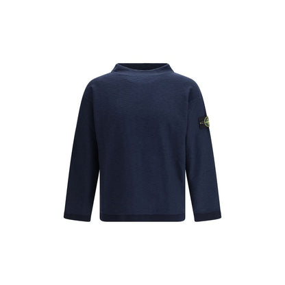 Sweat-shirt en coton bleu Stone Island