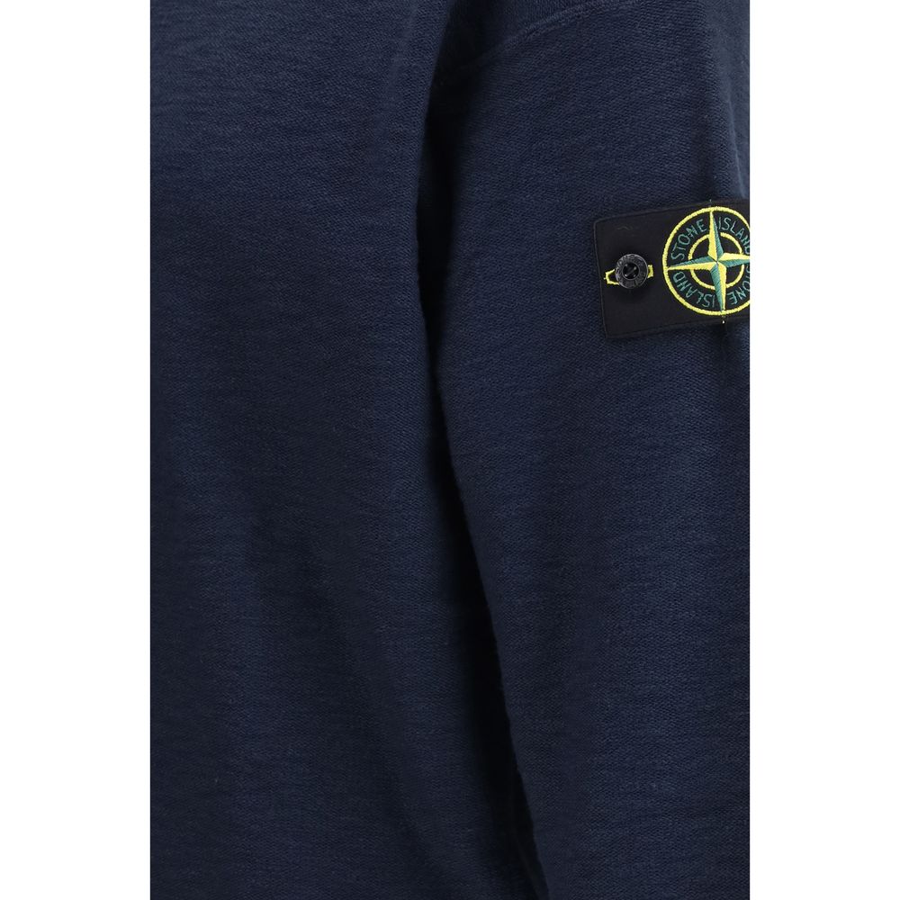 Sweat-shirt en coton bleu Stone Island