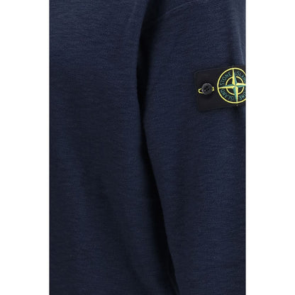Sweat-shirt en coton bleu Stone Island