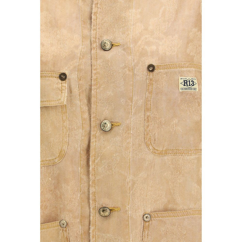 R13 Orange Linen Coat - Evelyn Chore Jacket