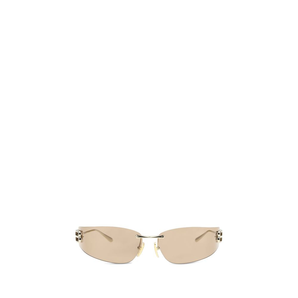 Balenciaga D-frame Gossip Gold Metal Sunglasses