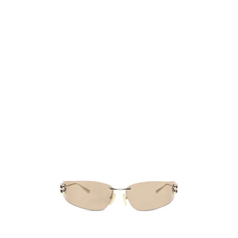 Balenciaga D-frame Gossip Gold Metal Sunglasses