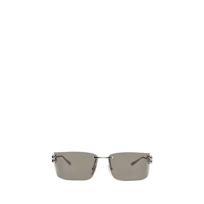Balenciaga Silver Metal Sunglasses - Modern Rimless Design