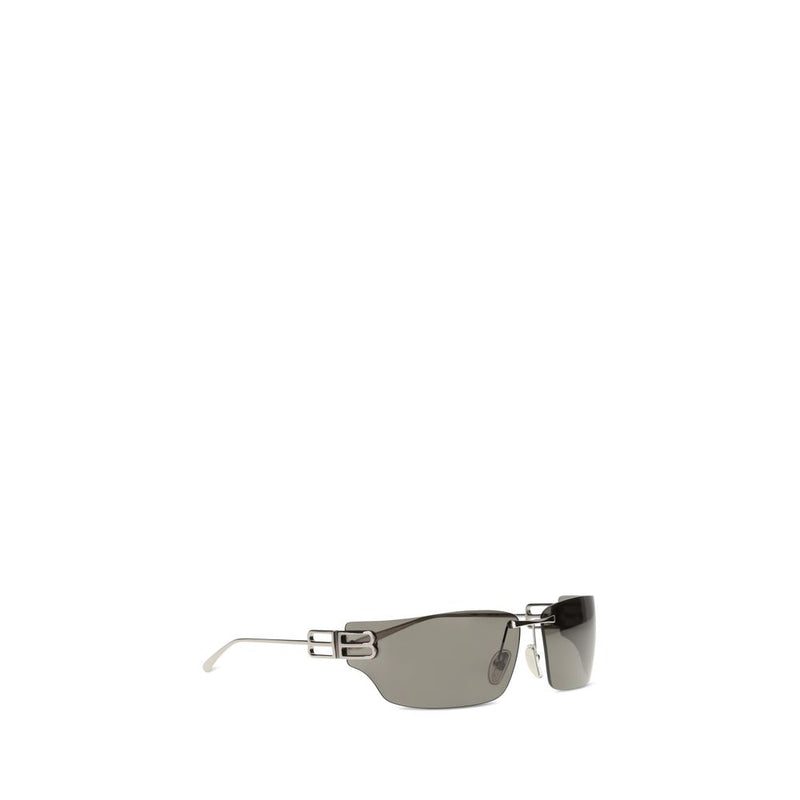 Balenciaga Silver Metal Sunglasses - Modern Rimless Design