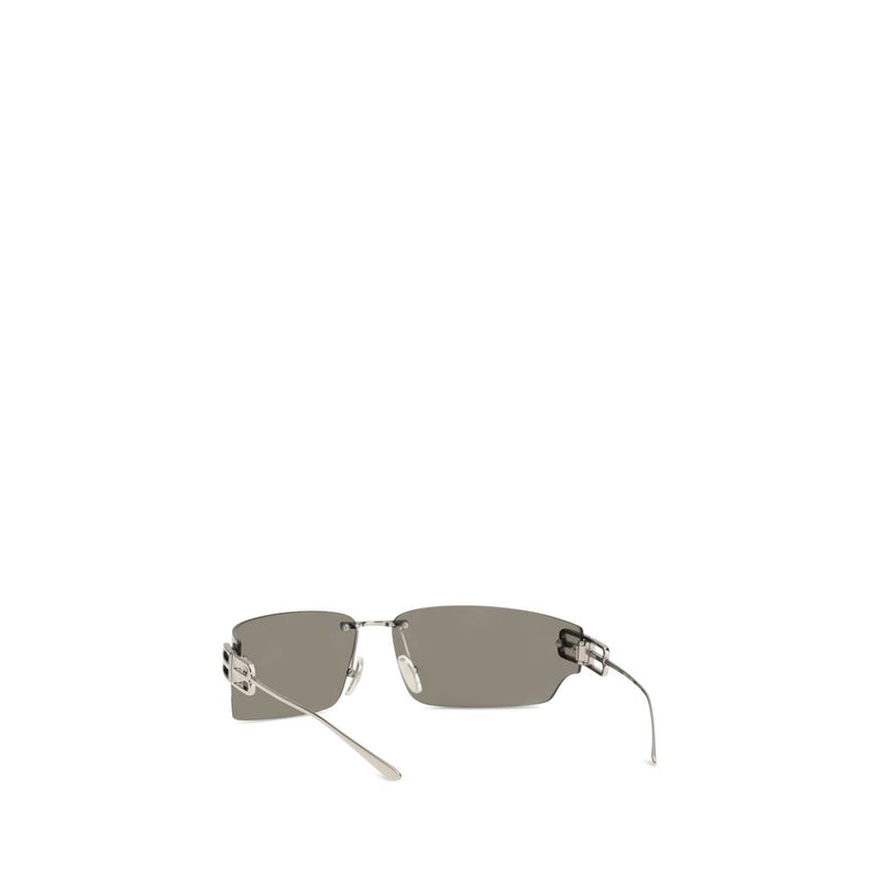 Balenciaga Silver Metal Sunglasses - Modern Rimless Design