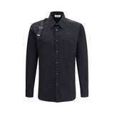 Alexander McQueen Black Cotton Dress Shirt with Harness Detail