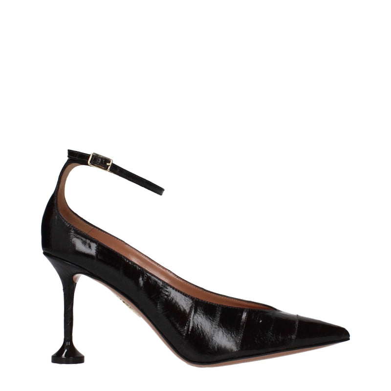 Aquazzura Brown Leather High Heel Pumps for Women