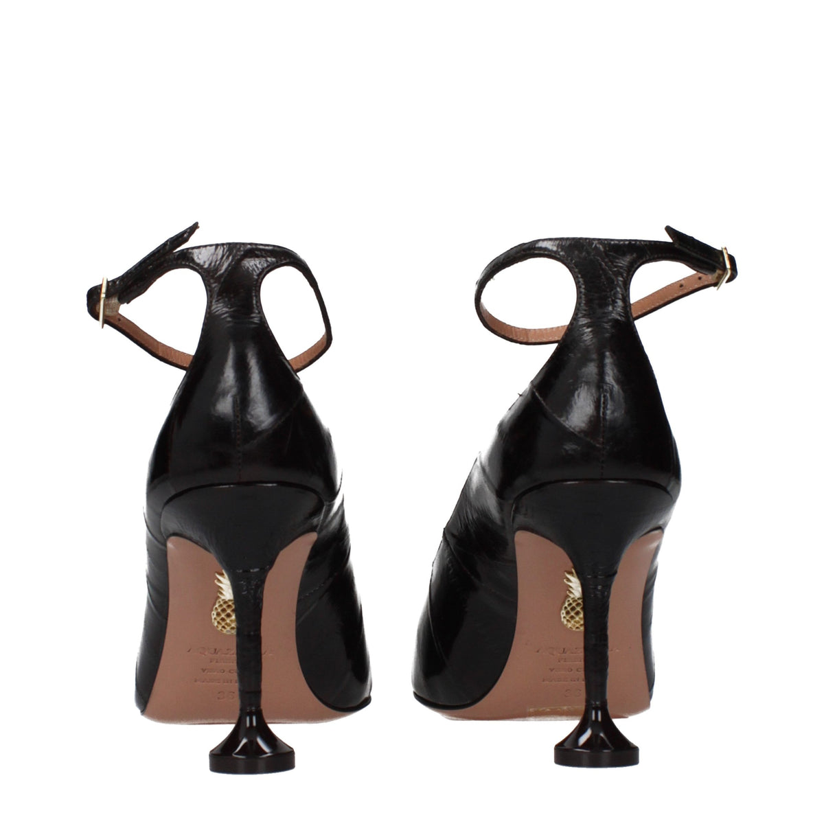 Aquazzura Brown Leather High Heel Pumps for Women