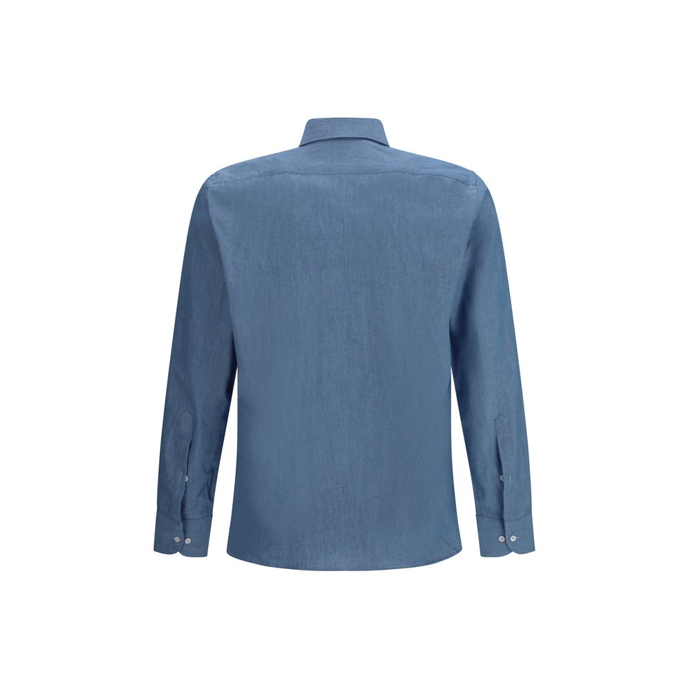 Brooksfield Blue Cotton Shirt - Essential Men's Wear