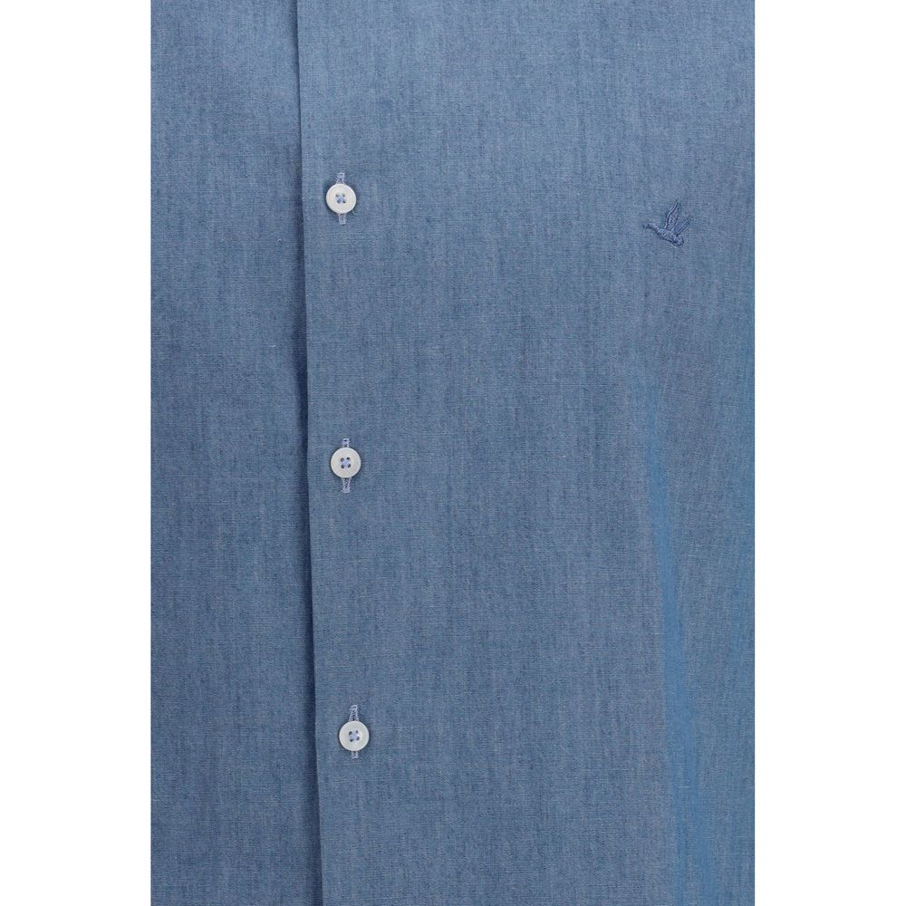 Brooksfield Blue Cotton Shirt - Essential Men's Wear