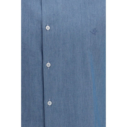 Brooksfield Blauw Katoenen Overhemd