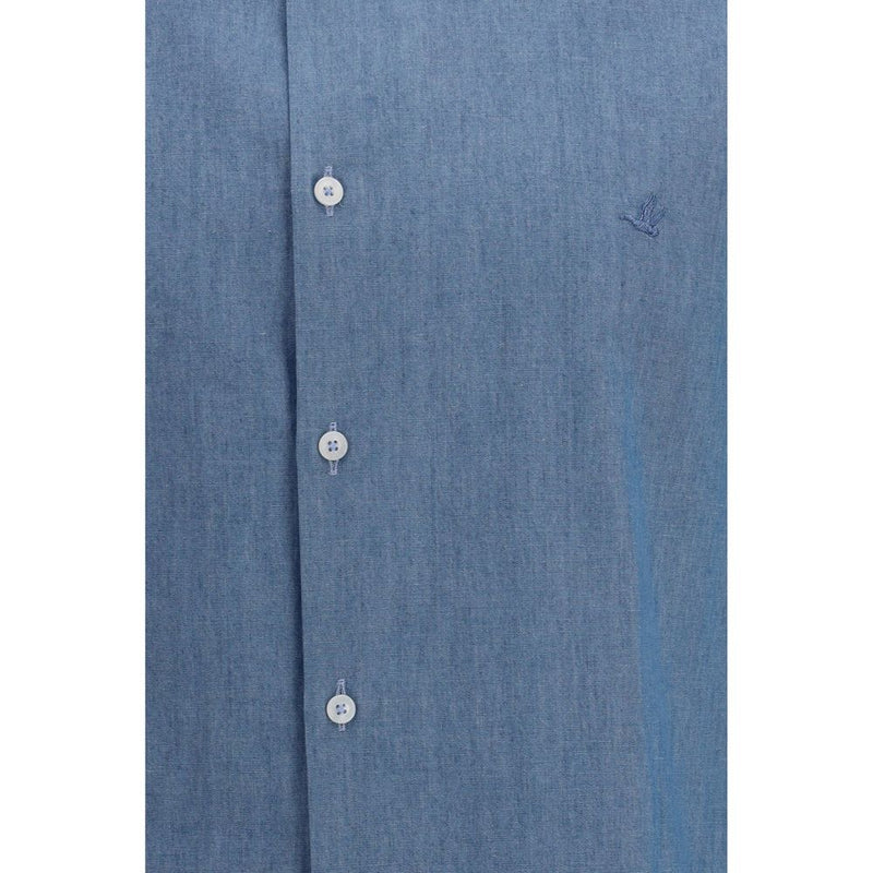 Brooksfield Blue Cotton Shirt - Timeless Style for Men